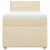 Boxspringbett mit Matratze Creme 100x200 cm Stoff