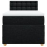 Boxspringbett mit Matratze Schwarz 100x200 cm Stoff