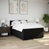 Boxspringbett mit Matratze Schwarz 140x200 cm Stoff