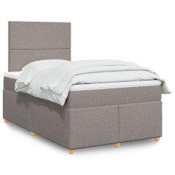 Boxspringbett mit Matratze Taupe 120x190 cm Stoff