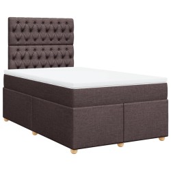 Boxspringbett mit Matratze Dunkelbraun 120x200 cm Stoff