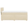 Boxspringbett mit Matratze Creme 90x200 cm Stoff