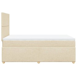 Boxspringbett mit Matratze Creme 120x190 cm Stoff