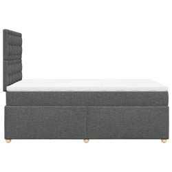 Boxspringbett mit Matratze Dunkelgrau 120x190 cm Stoff