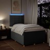 Boxspringbett mit Matratze Dunkelgrau 120x200 cm Stoff