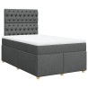 Boxspringbett mit Matratze Dunkelgrau 120x200 cm Stoff