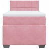 Boxspringbett mit Matratze Rosa 100x200 cm Samt