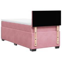 Boxspringbett mit Matratze Rosa 100x200 cm Samt