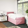 Boxspringbett mit Matratze Rosa 100x200 cm Samt