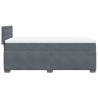 Boxspringbett mit Matratze Dunkelgrau 100x200 cm Samt