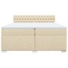 Boxspringbett mit Matratze Creme 200x200 cm Stoff