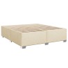 Boxspringbett mit Matratze Creme 200x200 cm Stoff