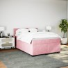 Boxspringbett mit Matratze Rosa 140x200 cm Samt