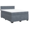 Boxspringbett mit Matratze Dunkelgrau 140x200 cm Samt