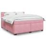 Boxspringbett mit Matratze Rosa 180x200 cm Samt