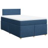 Boxspringbett mit Matratze Blau 120x190 cm Stoff