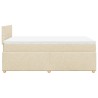 Boxspringbett mit Matratze Creme 120x190 cm Stoff