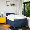 Boxspringbett mit Matratze Blau 120x190 cm Stoff