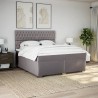 Boxspringbett mit Matratze Taupe 200x200 cm Stoff