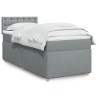 Boxspringbett mit Matratze Hellgrau 90x190 cm Stoff