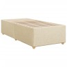 Boxspringbett mit Matratze Creme 90x200 cm Stoff