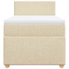 Boxspringbett mit Matratze Creme 90x200 cm Stoff