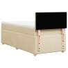 Boxspringbett mit Matratze Creme 100x200 cm Stoff