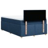 Boxspringbett mit Matratze Blau 120x190 cm Stoff