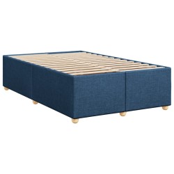 Boxspringbett mit Matratze Blau 120x190 cm Stoff