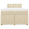 Boxspringbett mit Matratze Creme 120x190 cm Stoff