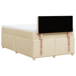 Boxspringbett mit Matratze Creme 120x190 cm Stoff