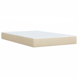 Boxspringbett mit Matratze Creme 120x190 cm Stoff