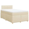 Boxspringbett mit Matratze Creme 120x200 cm Stoff