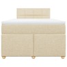 Boxspringbett mit Matratze Creme 120x200 cm Stoff