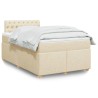 Boxspringbett mit Matratze Creme 120x200 cm Stoff