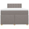 Boxspringbett mit Matratze Taupe 120x200 cm Stoff