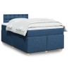 Boxspringbett mit Matratze Blau 120x200 cm Stoff