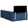 Boxspringbett mit Matratze Blau 120x200 cm Stoff