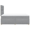 Boxspringbett mit Matratze Hellgrau 120x200 cm Stoff