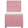 Boxspringbett mit Matratze Rosa 80x200 cm Samt