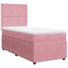 Boxspringbett mit Matratze Rosa 90x190 cm Samt