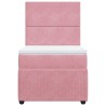 Boxspringbett mit Matratze Rosa 90x190 cm Samt