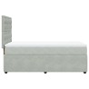 Boxspringbett mit Matratze Hellgrau 90x190 cm Samt