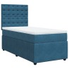 Boxspringbett mit Matratze Blau 90x190 cm Samt