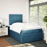 Boxspringbett mit Matratze Blau 120x200 cm Samt