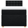 Boxspringbett mit Matratze Schwarz 80x200 cm Stoff