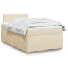 Boxspringbett mit Matratze Creme 120x200 cm Stoff