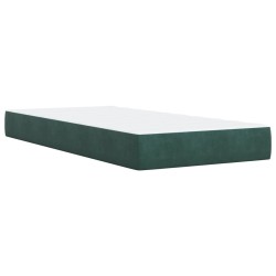 Boxspringbett mit Matratze Dunkelgrün 80x200 cm Samt