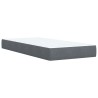 Boxspringbett mit Matratze Dunkelgrau 90x190 cm Samt