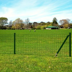 Eurozaun Stahl 10 x 0,8 m Grün